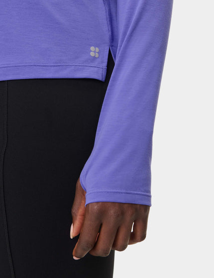 Sweaty Betty Soft Flow Studio Long Sleeve Top - Aura Blueimages4- The Sports Edit