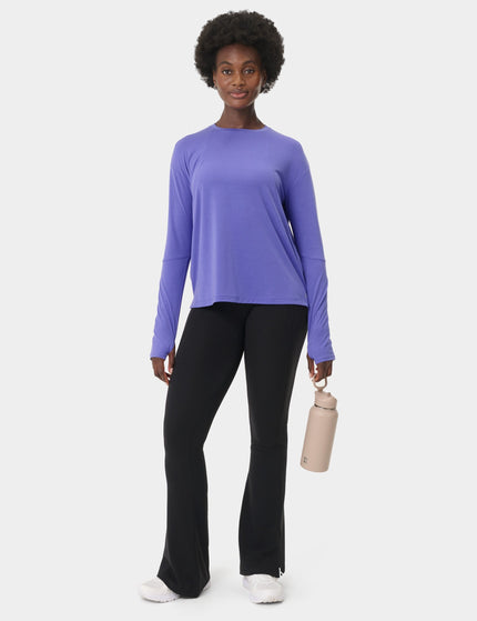 Sweaty Betty Soft Flow Studio Long Sleeve Top - Aura Blueimages6- The Sports Edit