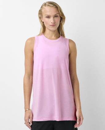 Soft Flow Studio Longline Tank - Lilac Pink