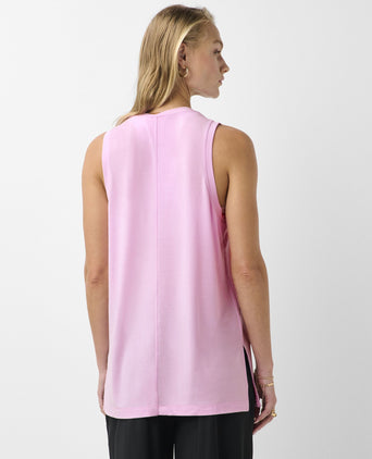 Soft Flow Studio Longline Tank - Lilac Pink