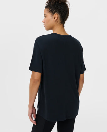 Soft Flow Studio Longline Tee - Black
