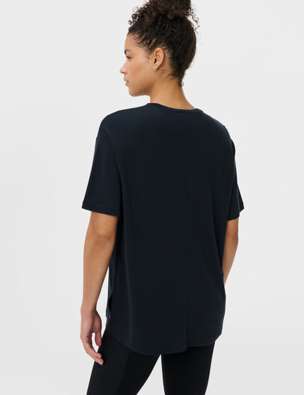 Sweaty Betty Soft Flow Studio Longline Tee - Blackimages2- The Sports Edit