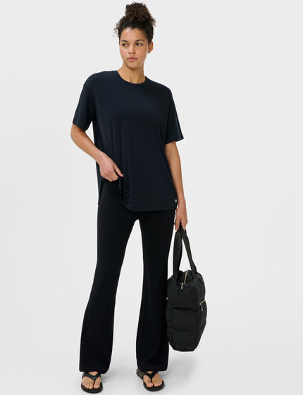Sweaty Betty Soft Flow Studio Longline Tee - Blackimages4- The Sports Edit
