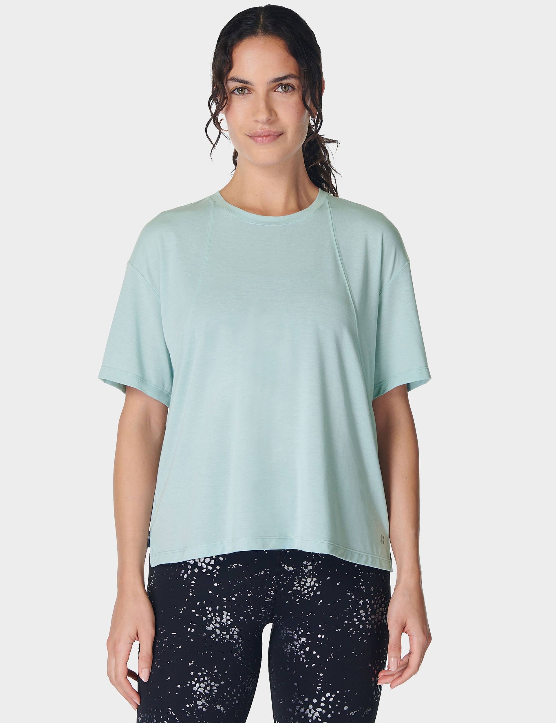 Sweaty Betty Soft Flow Studio T Shirt Teal Blue The Sports Edit sweaty-betty-soft-flow-studio-t-shirt-teal-blue-the-sports-edit