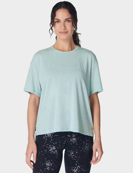 Sweaty Betty Soft Flow Studio T-Shirt - Muted Teal Blueimages1- The Sports Edit