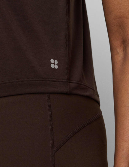 Sweaty Betty Soft Flow Studio Twist Back Vest - Espresso Brownimages4- The Sports Edit