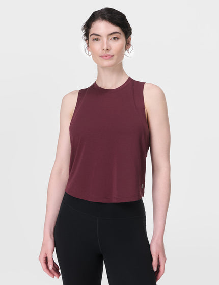 Sweaty Betty Soft Flow Studio Twist Back Vest - Garnet Redimages1- The Sports Edit