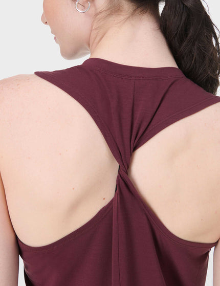 Sweaty Betty Soft Flow Studio Twist Back Vest - Garnet Redimages3- The Sports Edit