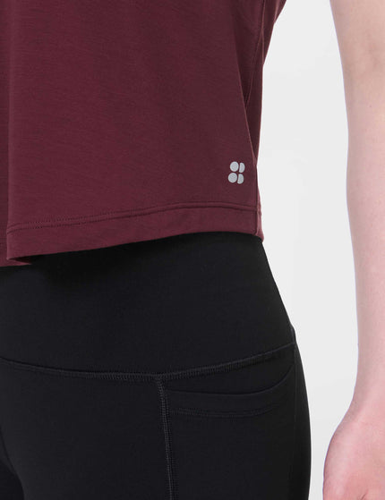 Sweaty Betty Soft Flow Studio Twist Back Vest - Garnet Redimages4- The Sports Edit