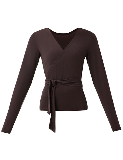 Sweaty Betty Soft Flow Studio Wear Your Way Long Sleeve Top - Espresso Brownimages6- The Sports Edit