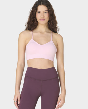 Soft Ribbed Bra - Frost Pink