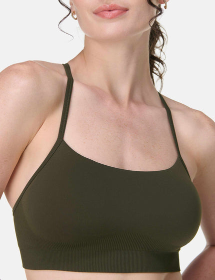 Sweaty Betty Spirit Restored Yoga Bra - Nori Greenimages3- The Sports Edit