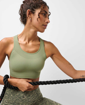 Stamina Seamless Sports Bra - Bracken Green
