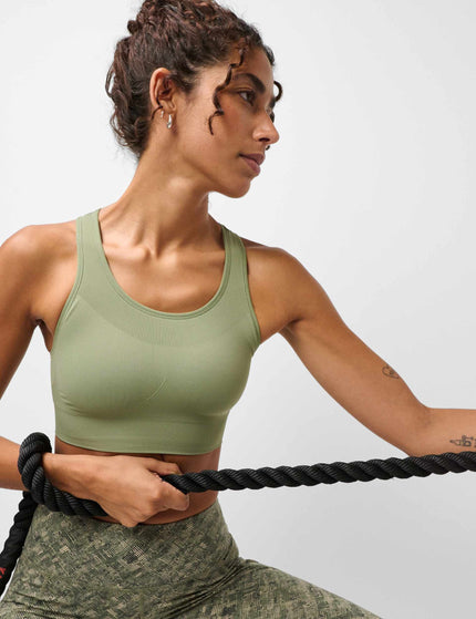 Sweaty Betty Stamina Seamless Sports Bra - Bracken Greenimages1- The Sports Edit