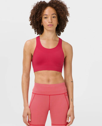 Stamina Seamless Sports Bra - Crimson Red