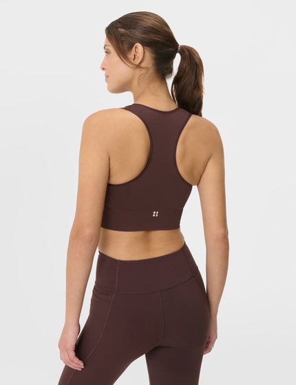 Sweaty Betty Stamina Soft Touch Voop Bra - Sable Brownimages2- The Sports Edit