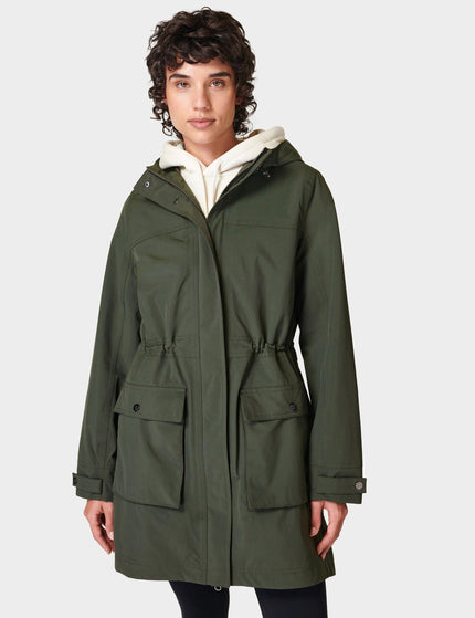 Sweaty Betty Stride Waterproof Parka - Dark Forest Greenimages1- The Sports Edit