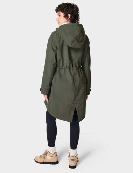 Sweaty Betty Stride Waterproof Parka - Dark Forest Greenimages7- The Sports Edit