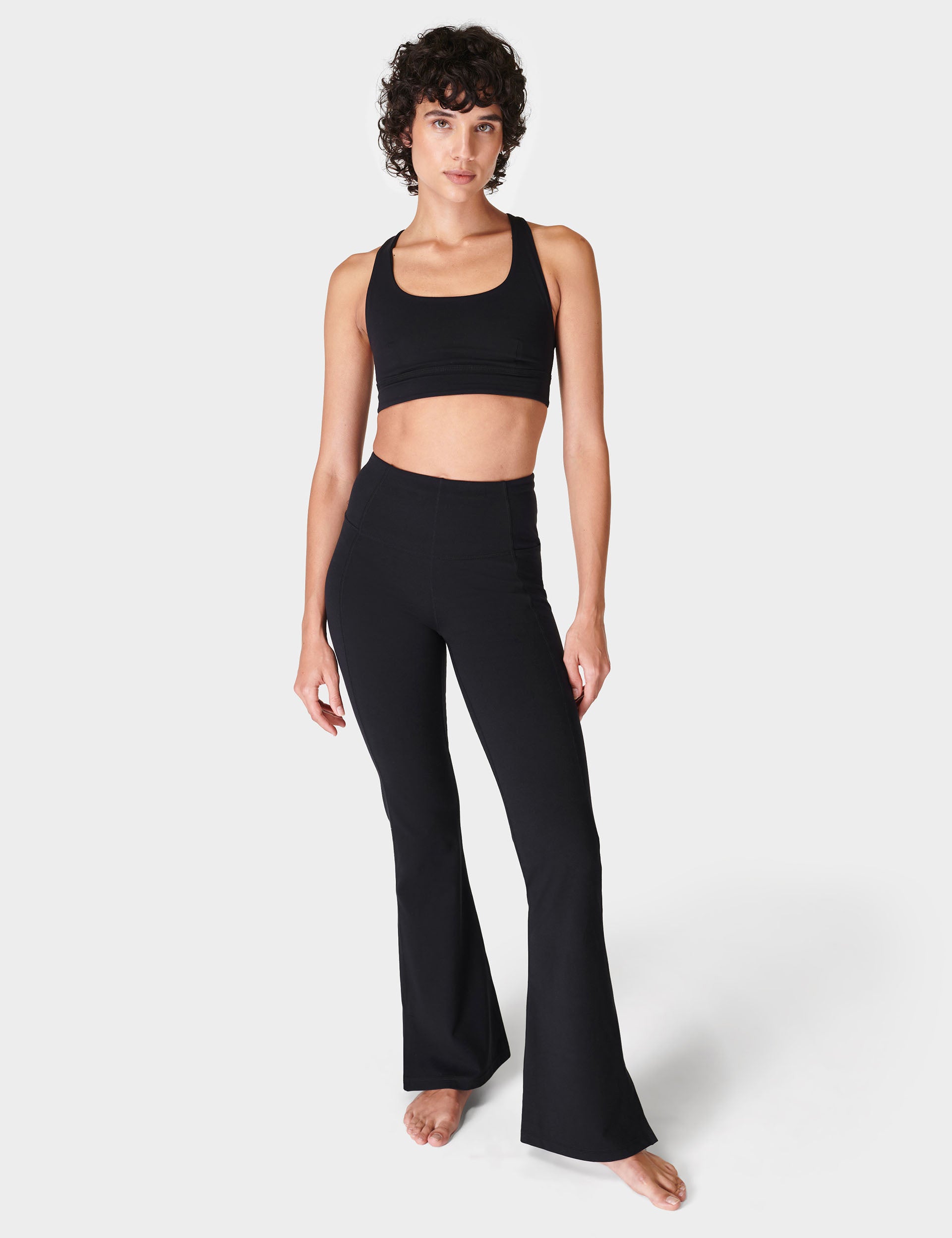 Sweaty Betty Super Soft Flare Yoga Trousers -Black The Sports Edit