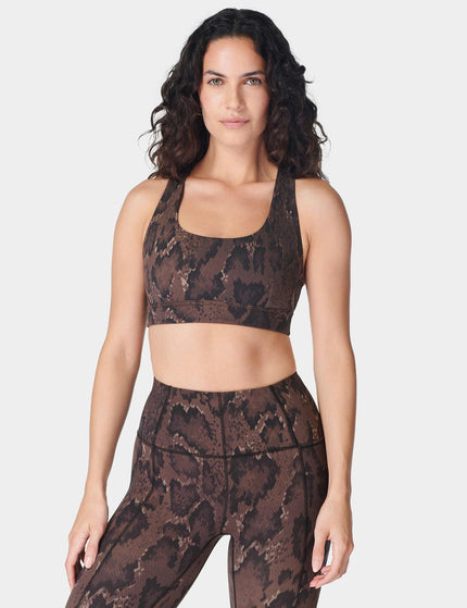 Sweaty Betty Super Soft Reversible Bra - Brown Python Print/Cacao Brownimages1- The Sports Edit