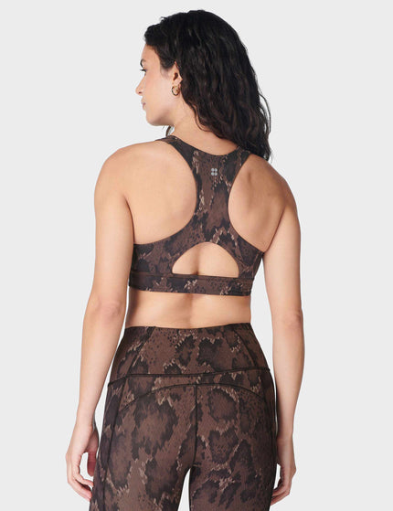 Sweaty Betty Super Soft Reversible Bra - Brown Python Print/Cacao Brownimages3- The Sports Edit