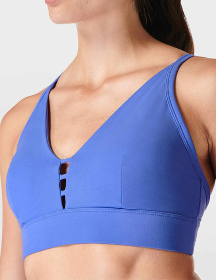 Sweaty Betty Super Soft Strappy Back Bra Colour Theory - Calm Blueimages3- The Sports Edit