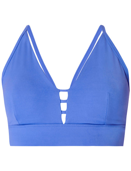 Sweaty Betty Super Soft Strappy Back Bra Colour Theory - Calm Blueimages6- The Sports Edit