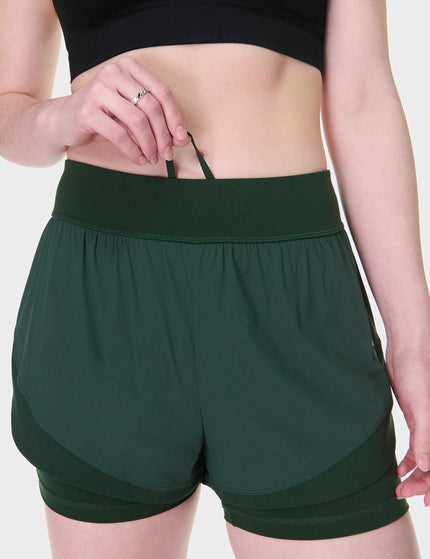 Sweaty Betty Tempo Run Shorts - Cedar Greenimages3- The Sports Edit