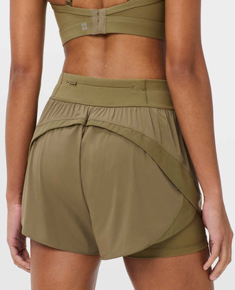 Tempo Run Shorts - Khaki Brown