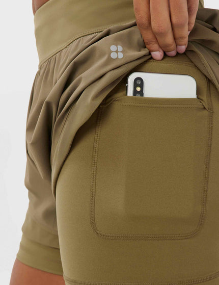 Sweaty Betty Tempo Run Shorts - Khaki Brownimages4- The Sports Edit