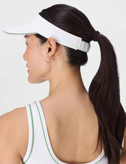 Sweaty Betty The Volley Visor - White/Courtside Greenimages4- The Sports Edit