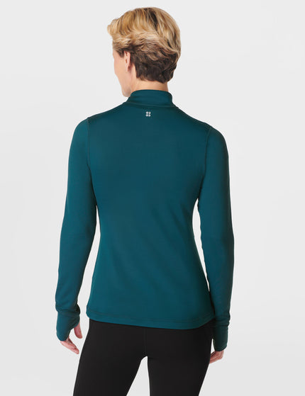 Sweaty Betty Therma Boost Running Half Zip - Deep Greenimages2- The Sports Edit