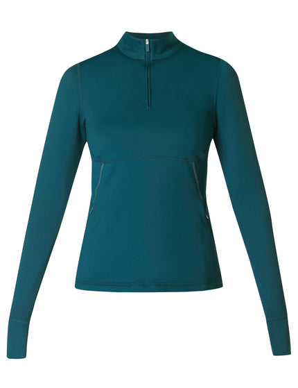 Sweaty Betty Therma Boost Running Half Zip - Deep Greenimages8- The Sports Edit