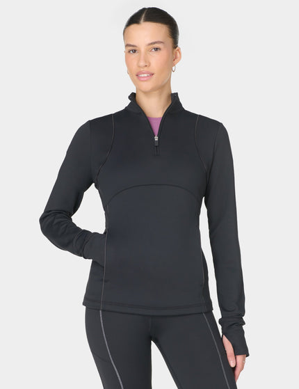 Sweaty Betty Therma Half Zip Midlayer - Blackimages1- The Sports Edit