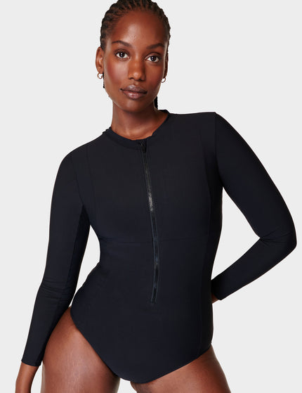 Sweaty Betty Tidal Xtra Life Long Sleeve Swimsuit - Black Aimages1- The Sports Edit