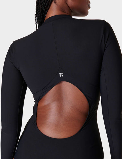 Sweaty Betty Tidal Xtra Life Long Sleeve Swimsuit - Black Aimages4- The Sports Edit