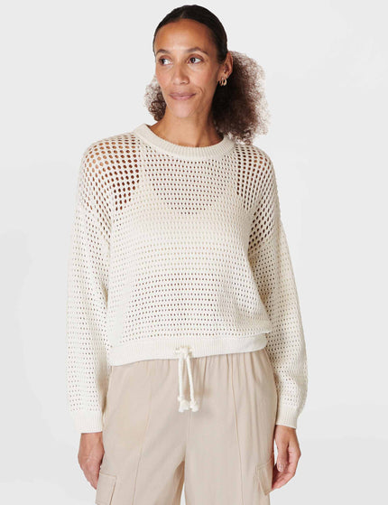 Sweaty Betty Tides High Open Weave Jumper - Lily Whiteimages1- The Sports Edit