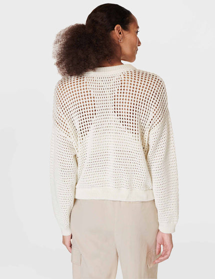 Sweaty Betty Tides High Open Weave Jumper - Lily Whiteimages2- The Sports Edit