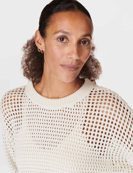 Sweaty Betty Tides High Open Weave Jumper - Lily Whiteimages4- The Sports Edit