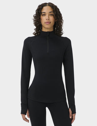 Ultimate Studio Grippy Half Zip - Black