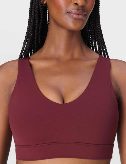 Sweaty Betty Ultimate Studio Voop Bra - Garnet Redimages3- The Sports Edit