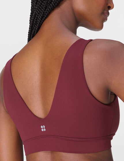 Sweaty Betty Ultimate Studio Voop Bra - Garnet Redimages4- The Sports Edit