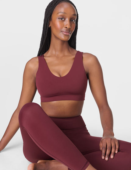 Sweaty Betty Ultimate Studio Voop Bra - Garnet Redimages5- The Sports Edit