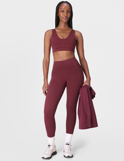 Sweaty Betty Ultimate Studio Voop Bra - Garnet Redimages6- The Sports Edit