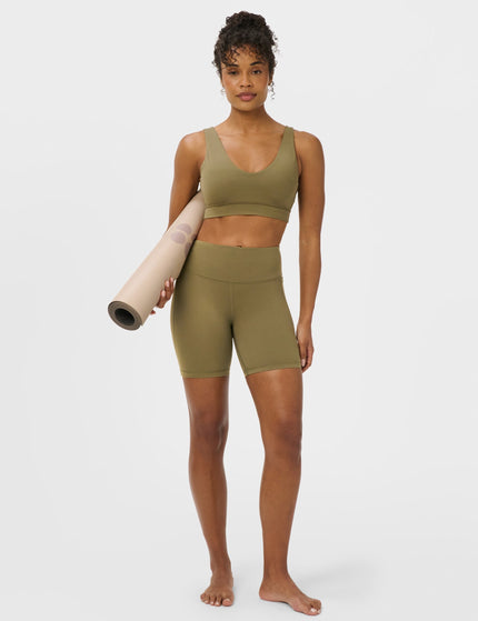 Sweaty Betty Ultimate Studio Voop Bra - Khaki Brownimages5- The Sports Edit