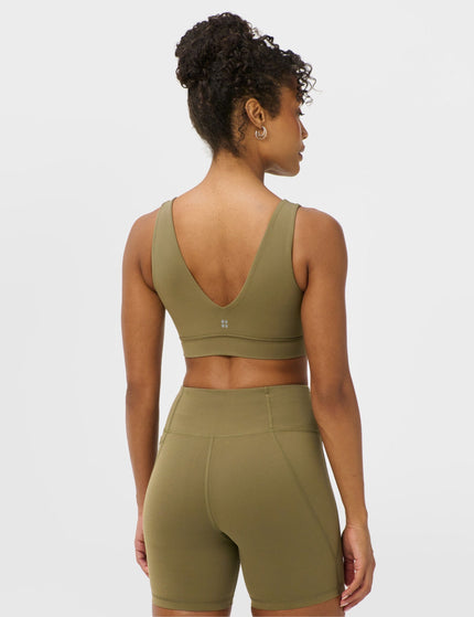 Sweaty Betty Ultimate Studio Voop Bra - Khaki Brownimages2- The Sports Edit