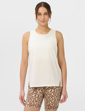 Ultimate Train Loose Rib Tank - Dove White