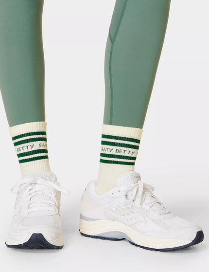 Sweaty Betty Varsity Slogan Socks - Retro Greenimages4- The Sports Edit