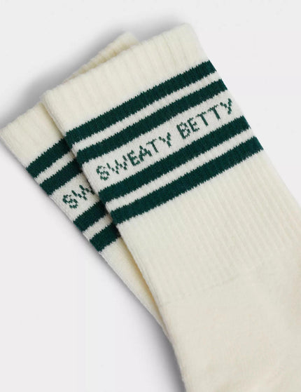 Sweaty Betty Varsity Slogan Socks - Retro Greenimages2- The Sports Edit