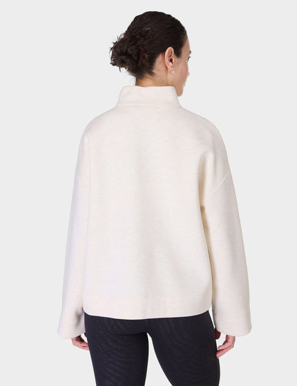 Sweaty Betty Wind Down Funnel Neck Sweatshirt - White Marlimages2- The Sports Edit